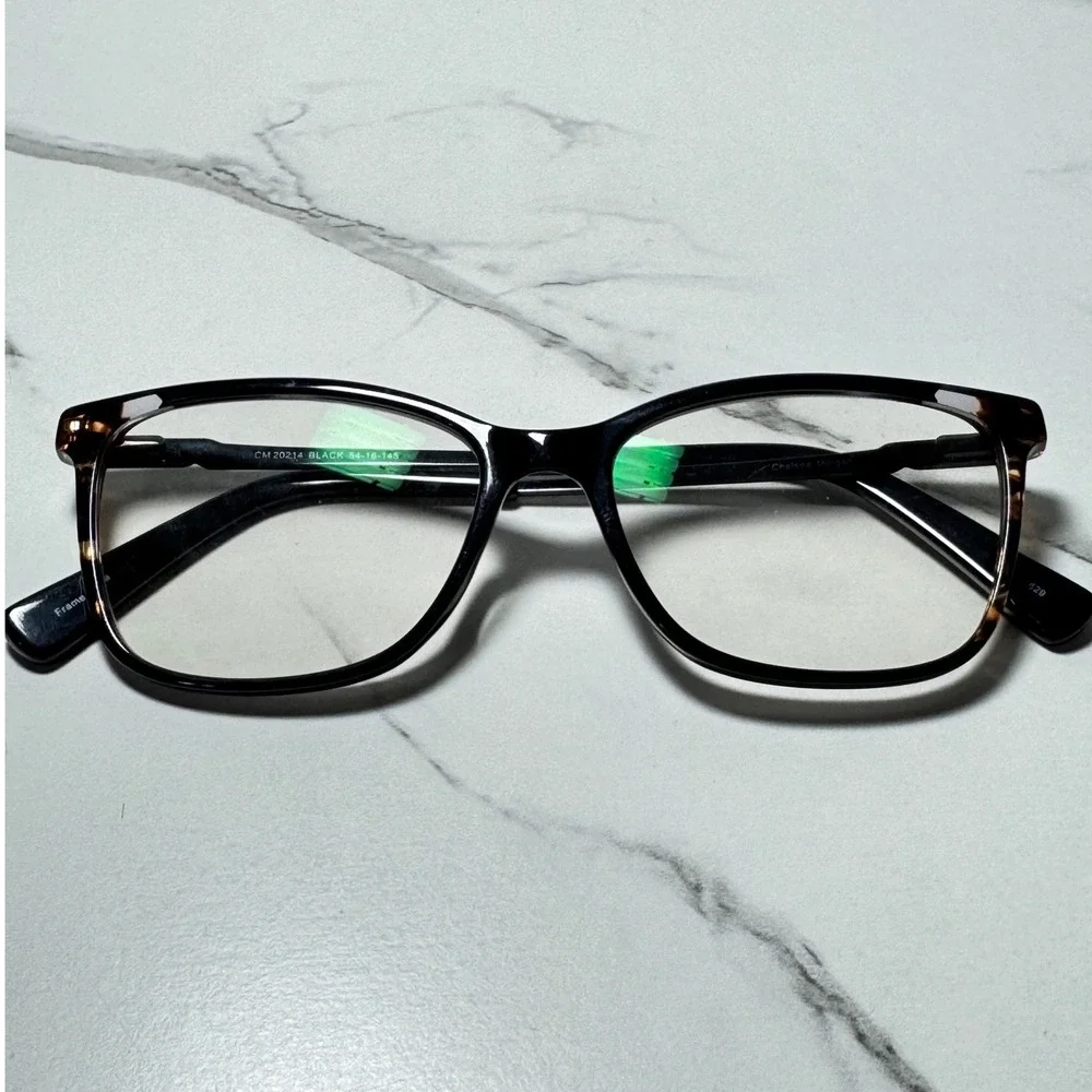 Chelsea Morgan CM 20214 Black Tortoise Rectangular Eyeglasses Frames 54-16-145